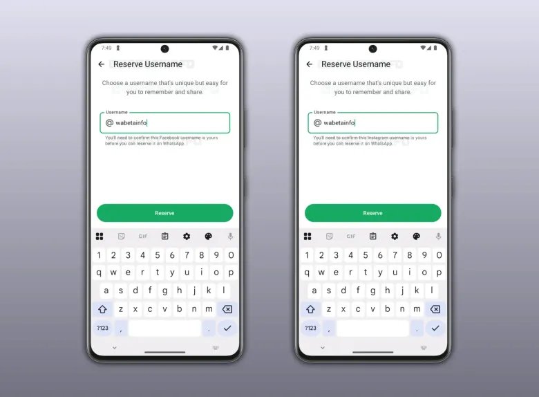 WhatsApp will let users reserve the same username they use on Facebook or Instagram Screenshots highlighting WhatsApp039s username reservation process